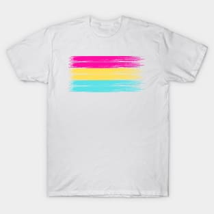 Pride Collection - Pansexual Pride Flag (Paint Streak/Horizontal) T-Shirt